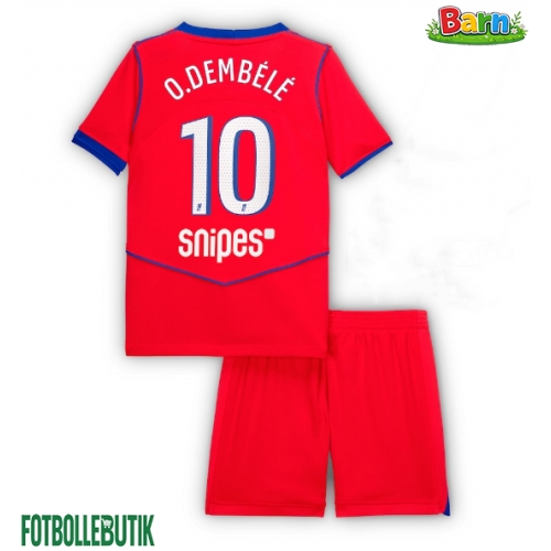 Paris Saint-Germain Ousmane Dembele #10 Tredjeställ Barn 2025-26 Kortärmad (+ Korta byxor)